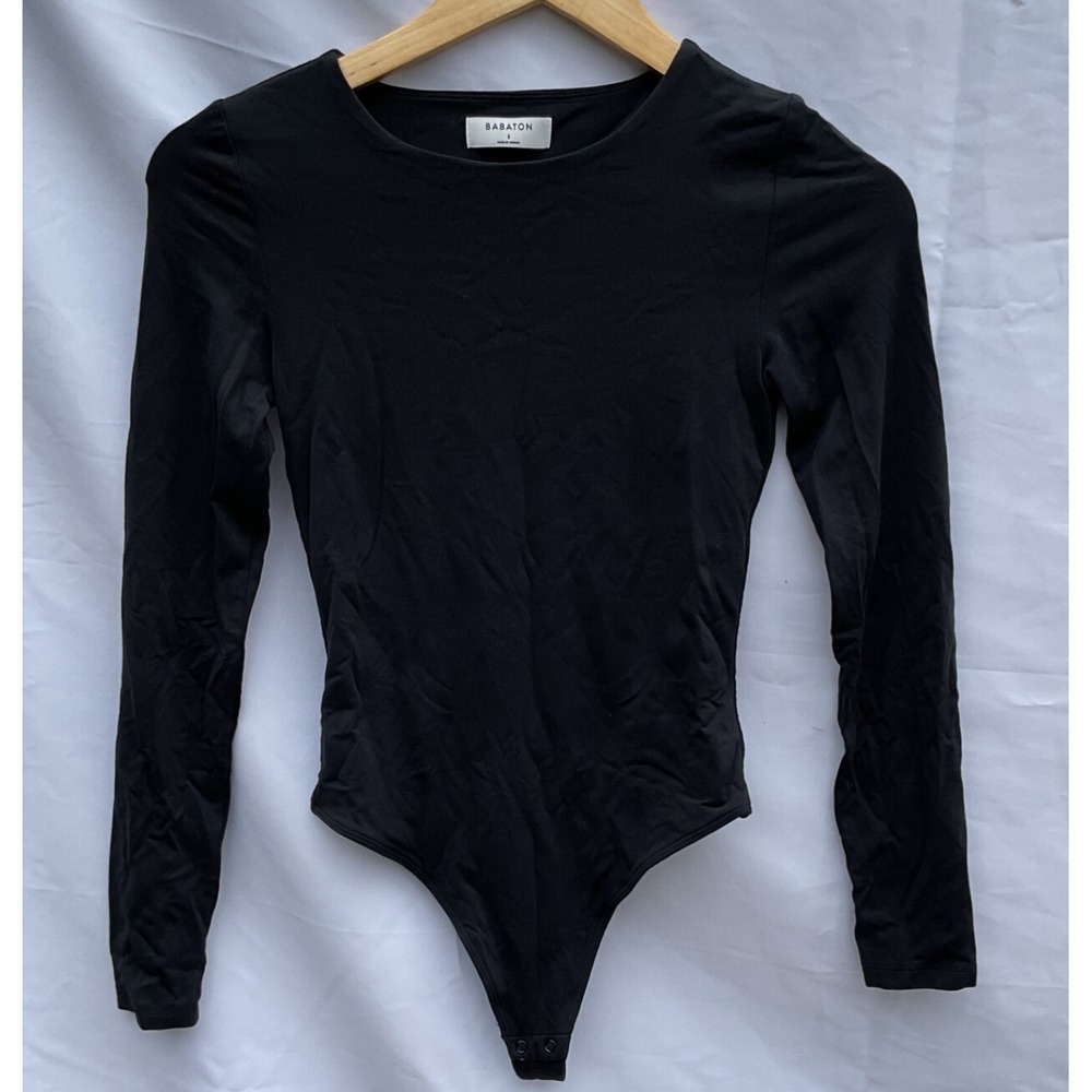Aritzia Black Long Sleeve Bodysuit